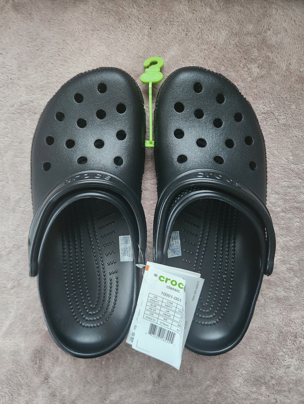 NEW Classic Black Crocs - Size 9Men/11 Women - Runs Small!